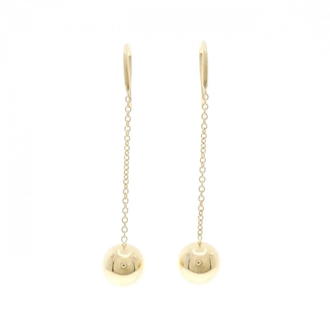 TIFFANY&CO. BALL HOOK PIERCE: TIFFANY&Co. Ball Hook Pierce Brand: TIFFANY&Co. Type/Style: TIFFANY&Co. Pierce/Earring Material: 750 yellow gold, Color: Yellow Gold Size: Actual Size Approx. height x width: 53.0mm x 9.8mm