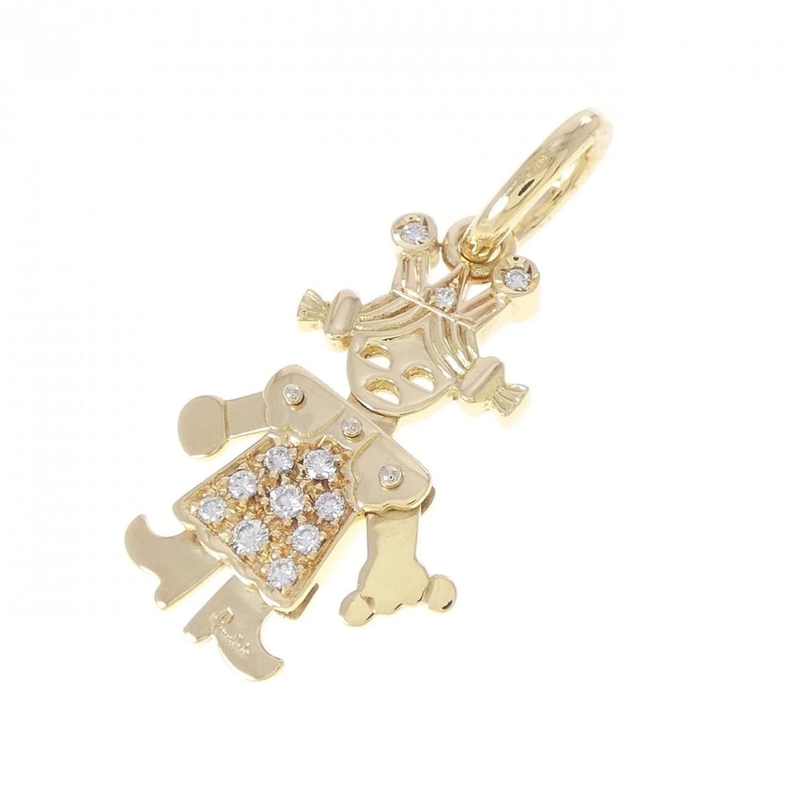 POMELLATO QUEEN PENDANT: Pomellato Queen Pendant Brand: Pomellato Type/Style: Pomellato Pendant/Brooch Material: 750 yellow gold/750 white gold, Main Stone Natural Color: YG,WG Size: Actual Size Approximate dimensions