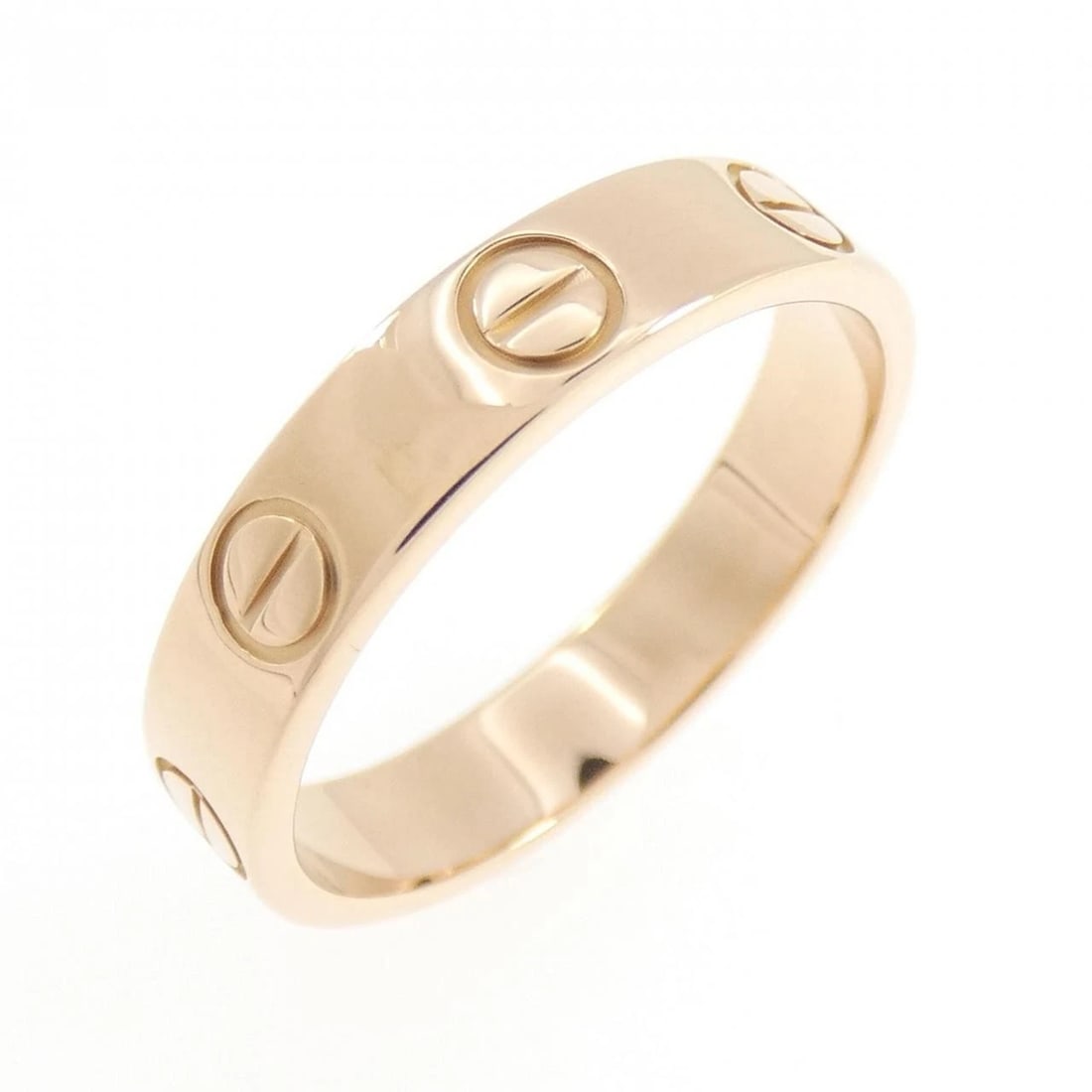 CARTIER MINI LOVE RING: Cartier Mini Love Ring Brand: CARTIER Type/Style: Cartier Ring Material: 750 Pink Gold, Color: Pink Gold Size: US4 1/2(48) Accessories: None Accessories Notice: When purchasing pre-owned goods,