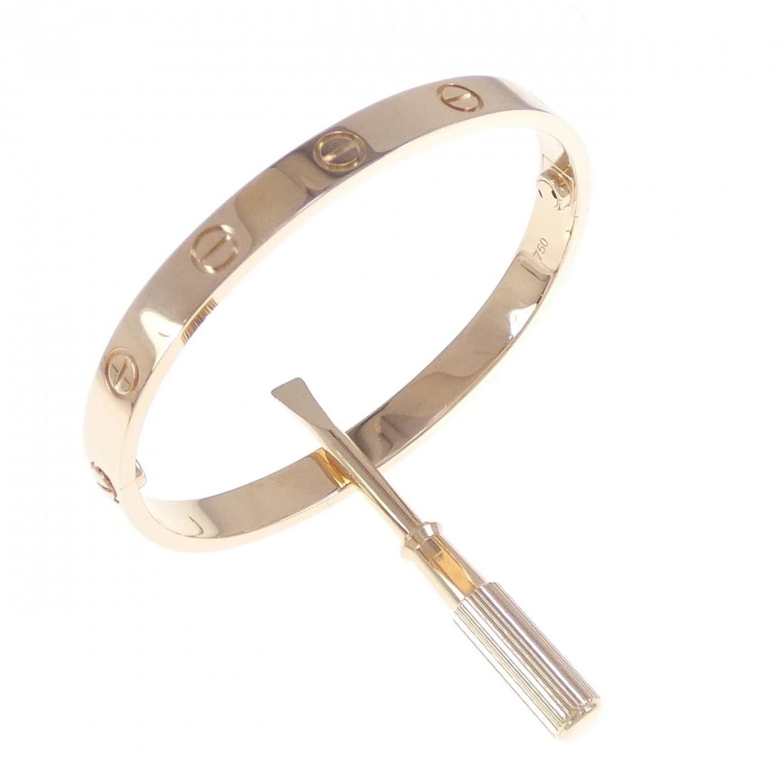 CARTIER LOVE BRACELET: Cartier Love Bracelet Brand: CARTIER Type/Style: Cartier Bracelets Material: 750 Pink Gold, Color: Pink Gold Size: length15.5cm(16)Actual Size Max width approx: 6.0mm Accessories: None Acc