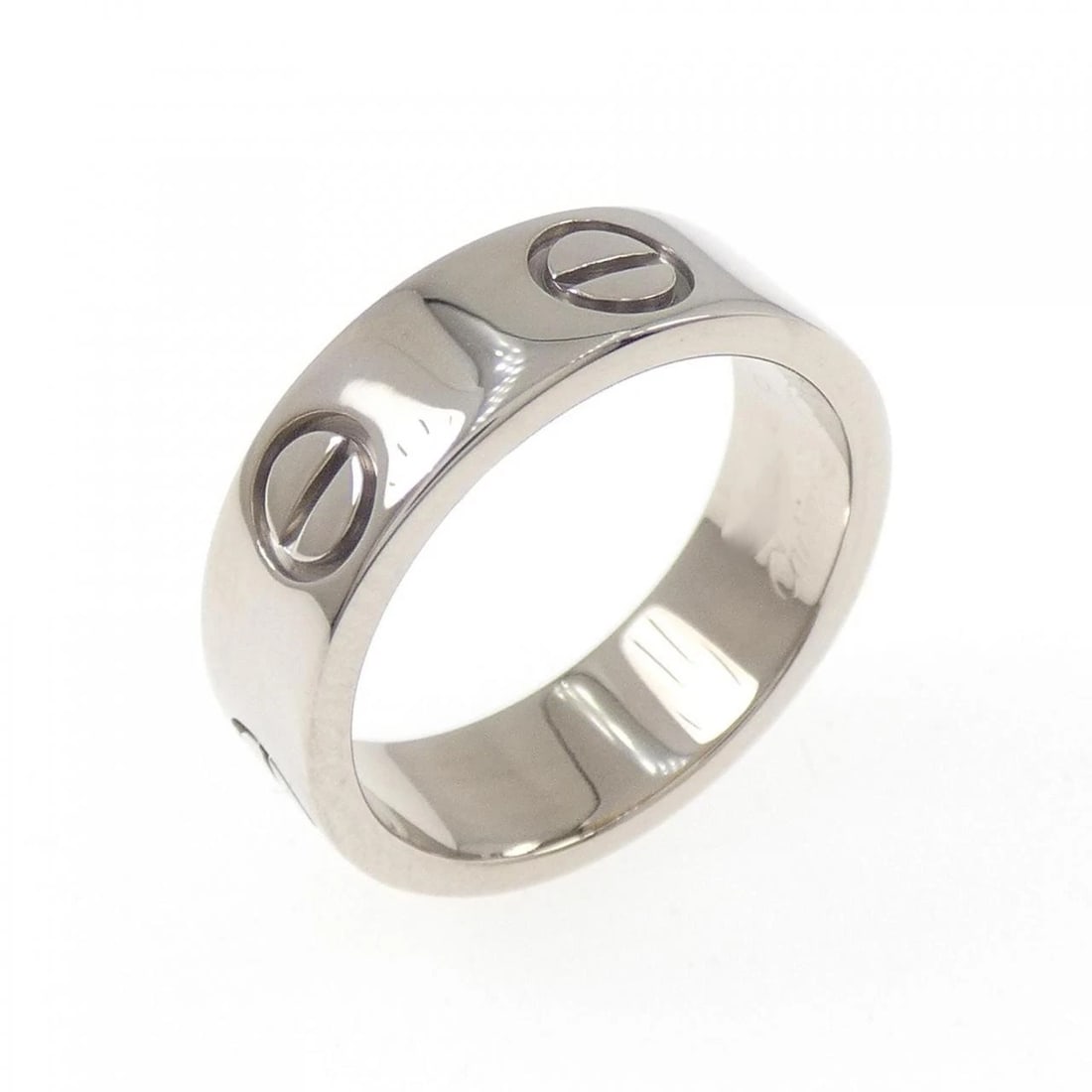 CARTIER LOVE RING: Cartier Love Ring Brand: CARTIER Type/Style: Cartier Ring Material: 750 white gold, Color: White Gold Size: US4 1/2(48) Accessories: None Accessories Notice: When purchasing pre-owned goods, please