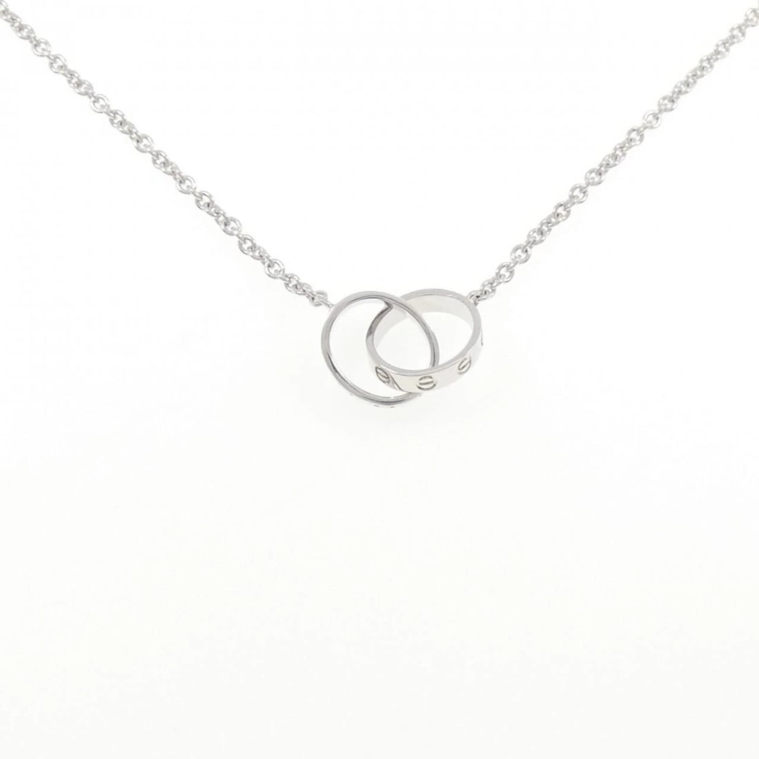 CARTIER BABY LOVE NECKLACE: Cartier Baby Love Necklace Brand: CARTIER Type/Style: Cartier Necklace Material: 750 white gold, Color: White Gold Size: length44cmActual Size Max width approx.: 9.8mm Chain maximum width approx.: