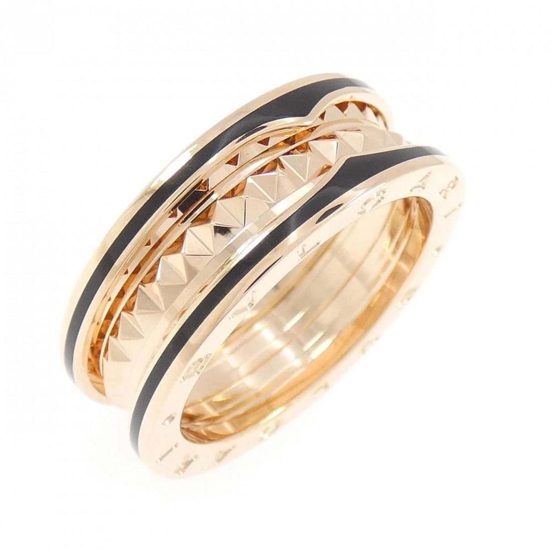 BVLGARI RING: Bvlgari Ring Brand: BVLGARI Type/Style: Bulgari Ring Material: 750 pink gold/ceramic, Color: pink gold/ceramic Size: US10 1/2(63) Accessories: None Accessories Notice: When purchasing pre-owned