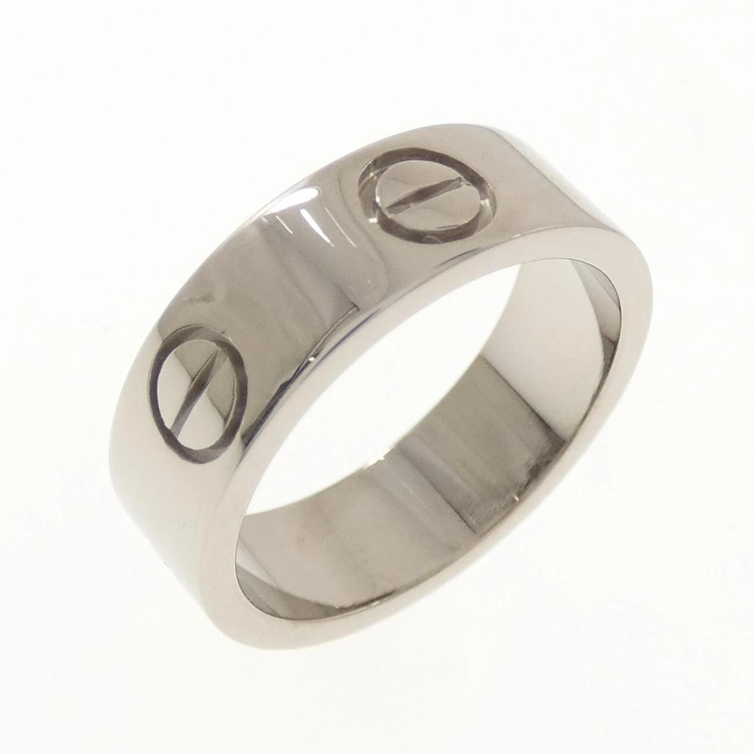 CARTIER LOVE RING: Cartier Love Ring Brand: CARTIER Type/Style: Cartier Ring Material: 750 white gold, Color: White Gold Size: US5(49) Accessories: None Accessories Notice: When purchasing pre-owned goods, please refer
