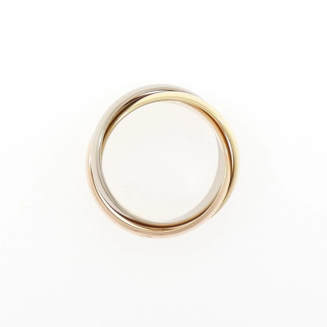 CARTIER TRINITY RING: Cartier Trinity ring Brand: CARTIER Type/Style: Cartier Ring Material: 750 Yellow Gold/750 White Gold/750 Pink Gold, Color: YG,WG,PG Size: US5 3/4(51) Accessories: None Accessories Notice: When