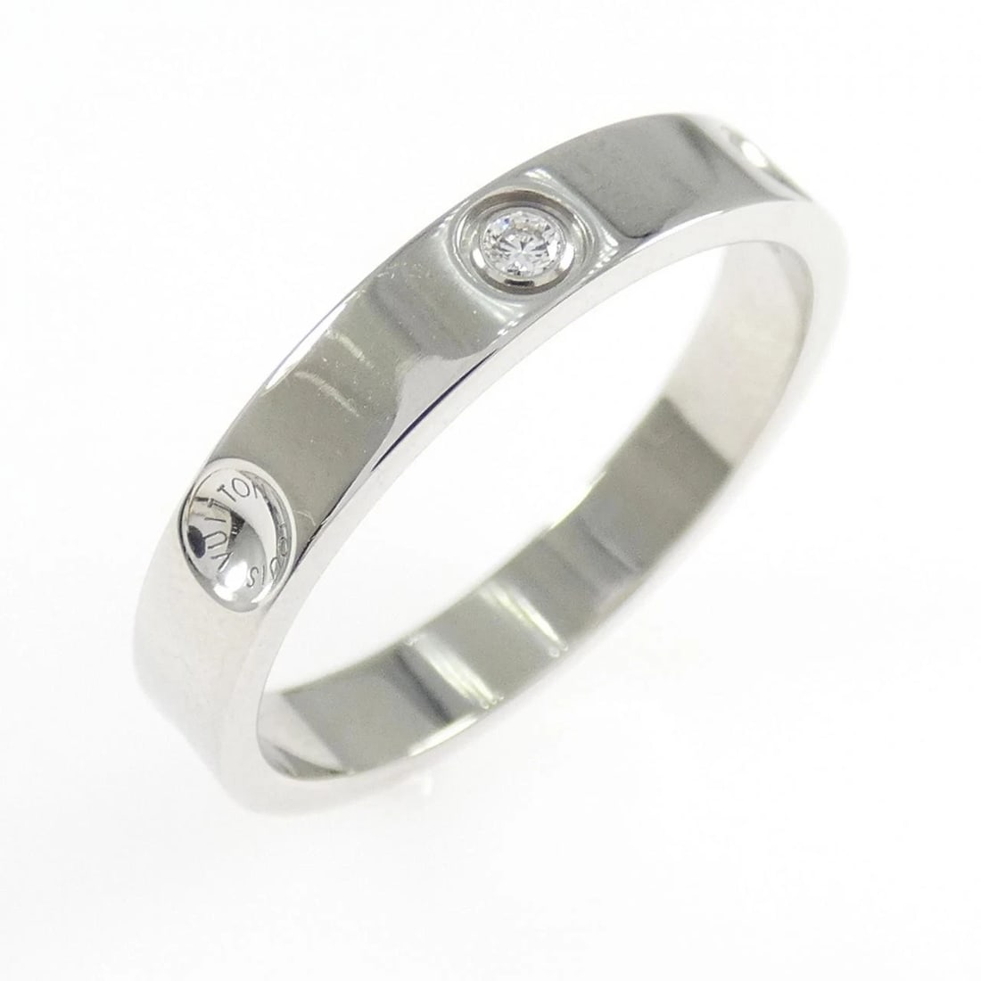LOUIS VUITTON ALLIANCE EMPREINTE RING: Louis Vuitton Alliance Empreinte Ring Brand: LOUIS VUITTON Type/Style: Louis Vuitton Ring Material: Platinum950, Main Stone Natural Color: Silver Size: US8 1/4(57) Accessories: None Access