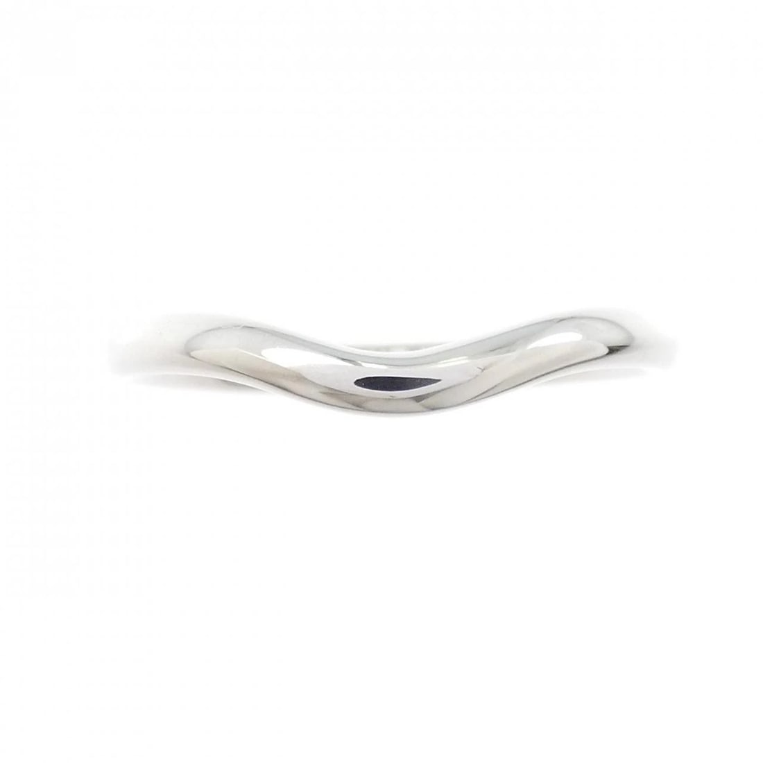 TIFFANY&CO. CURVED RING: TIFFANY&Co. Curved Ring Brand: TIFFANY&Co. Type/Style: TIFFANY & Co. Ring Material: Platinum950, Color: Silver Size: US8.5 Accessories: None Accessories Notice: When purchasing pre-owned goods,