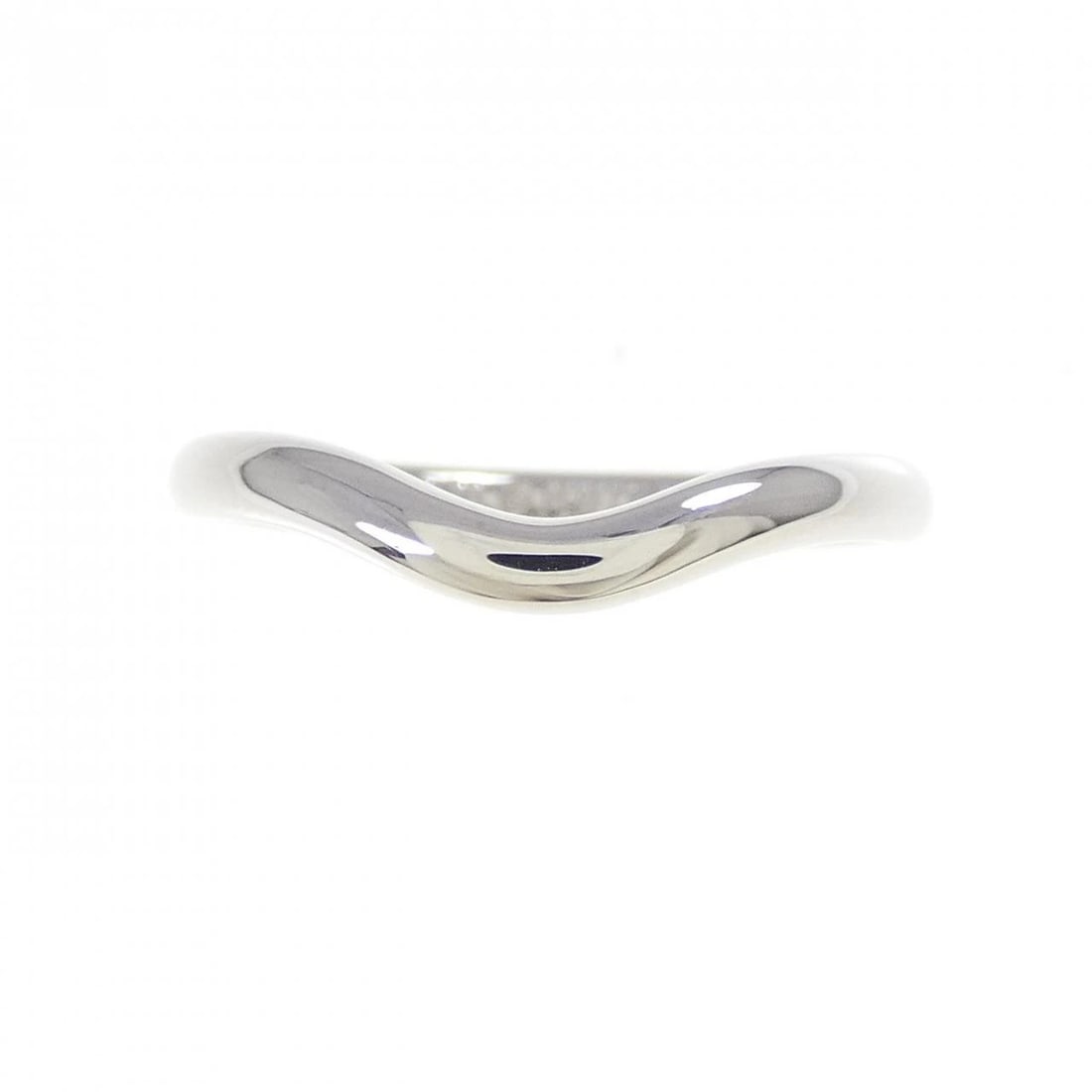 TIFFANY&CO. CURVED RING: TIFFANY&Co. Curved Ring Brand: TIFFANY&Co. Type/Style: TIFFANY & Co. Ring Material: Platinum950, Color: Silver Size: US4 Accessories: None Accessories Notice: When purchasing pre-owned goods, please