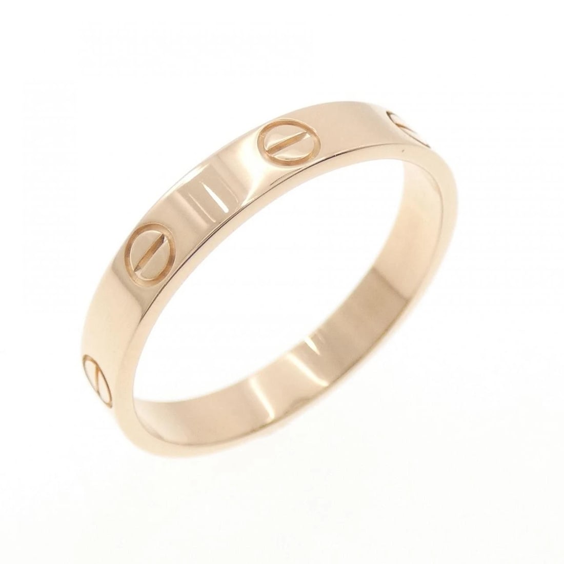 CARTIER MINI LOVE RING: Cartier Mini Love Ring Brand: CARTIER Type/Style: Cartier Ring Material: 750 Pink Gold, Color: Pink Gold Size: US9 1/4(60) Accessories: None Accessories Notice: When purchasing pre-owned g