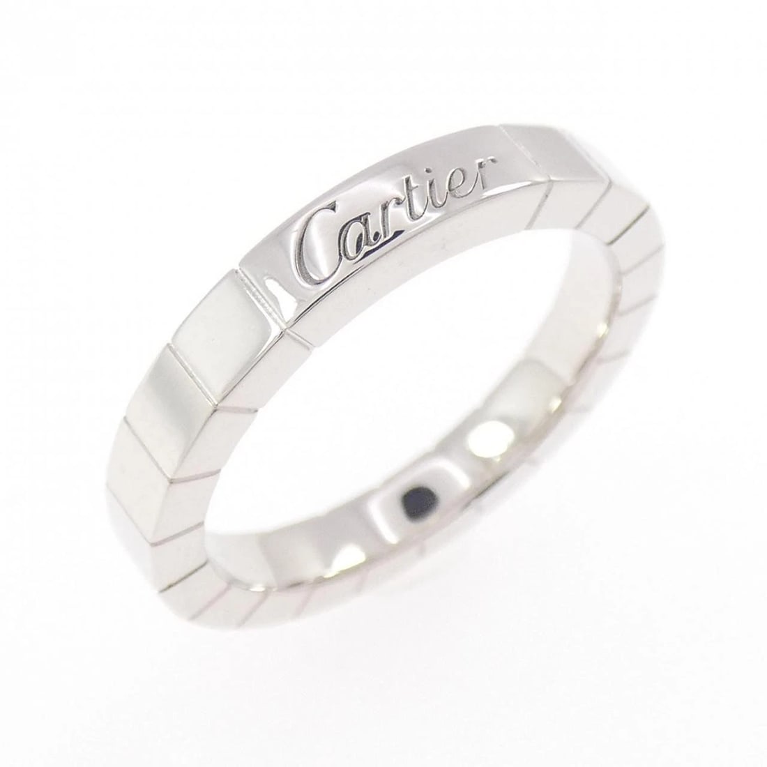 CARTIER LANIER RING: Cartier Lanier Ring Brand: CARTIER Type/Style: Cartier Ring Material: 750 white gold, Color: White Gold Size: US6 1/4(52) Accessories: None Accessories Notice: When purchasing pre-owned go