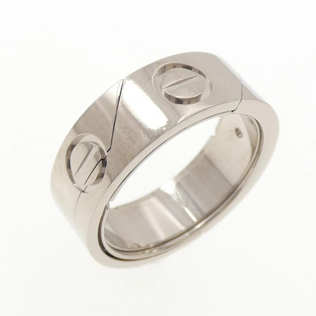 CARTIER RING: Cartier Ring Brand: CARTIER Type/Style: Cartier Ring Material: 750 white gold, Color: White Gold Size: US7 1/4(55) Accessories: None Accessories Notice: When purchasing pre-owned goods, pl