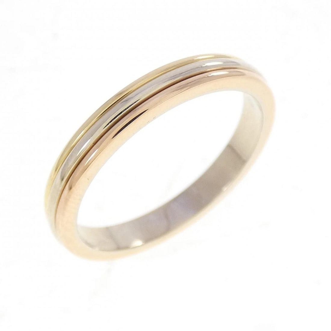 CARTIER THREE-GOLD WEDDING RING: Cartier Three-Gold Wedding Ring Brand: CARTIER Type/Style: Cartier Ring Material: 750 Yellow Gold/750 White Gold/750 Pink Gold, Color: YG,WG,PG Size: US6 3/4(54) Accessories: None Accessories Notice: