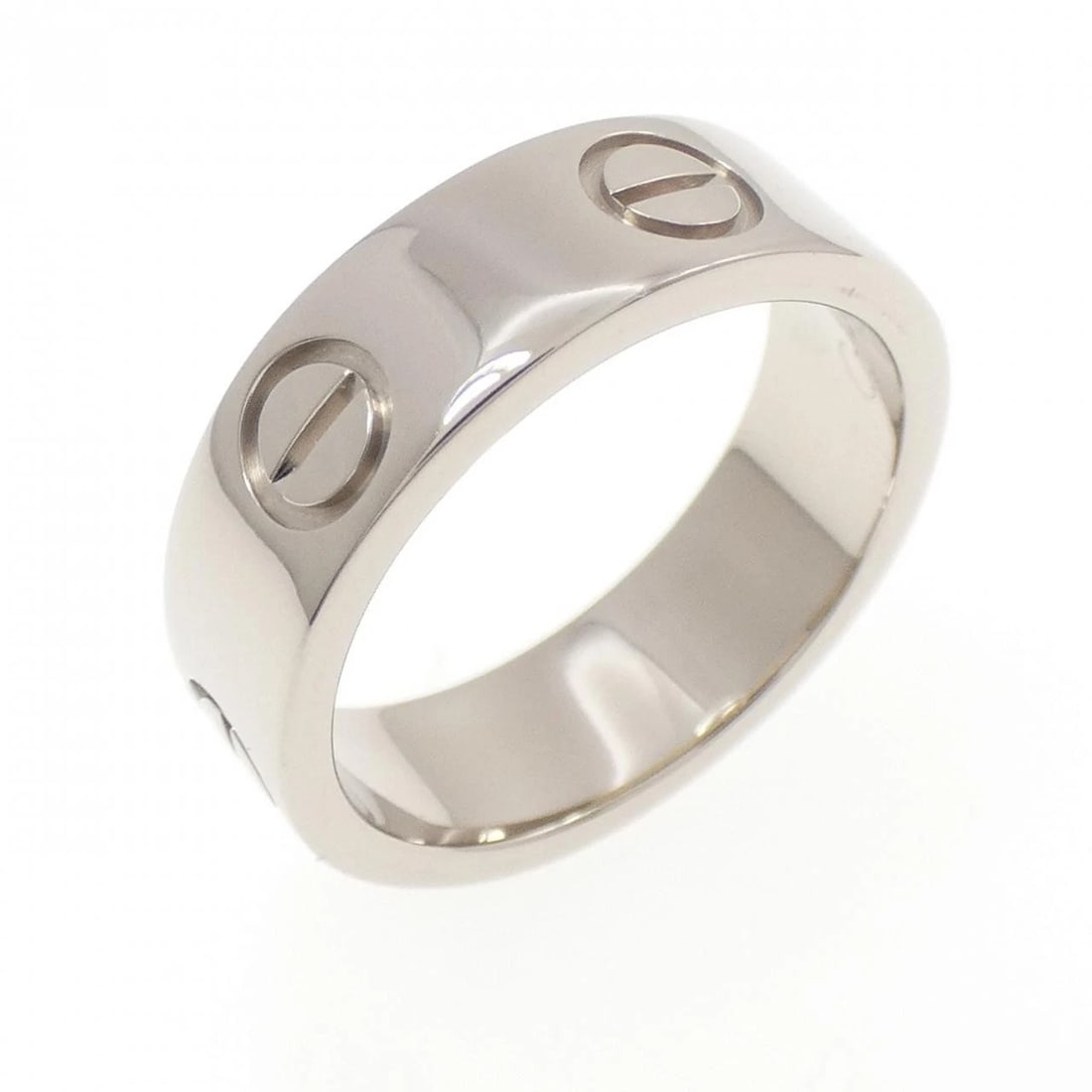 CARTIER LOVE RING: Cartier Love Ring Brand: CARTIER Type/Style: Cartier Ring Material: 750 white gold, Color: White Gold Size: US5(49) Accessories: None Accessories Notice: When purchasing pre-owned goods, p