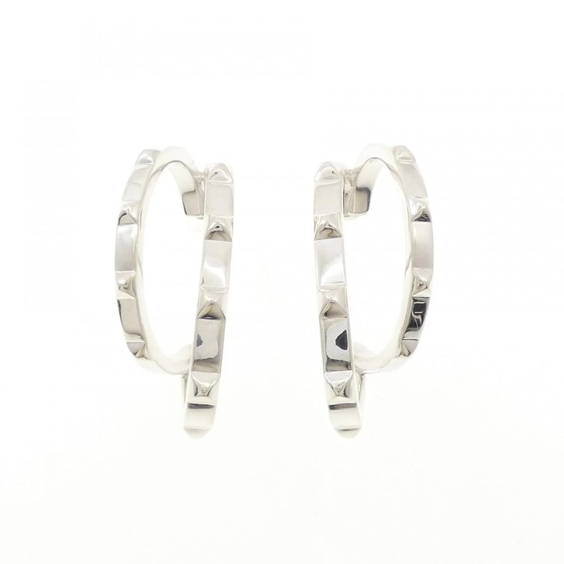 HERMES CLOU DE H PIERCE: Hermes Clou de H Pierce Brand: HERMES Type/Style: Hermes Pierce/Earring Material: 925Silver, Color: Silver Size: Actual Size Approx. height x width: 31.9mm x 12.3mm Accessories: None Acces
