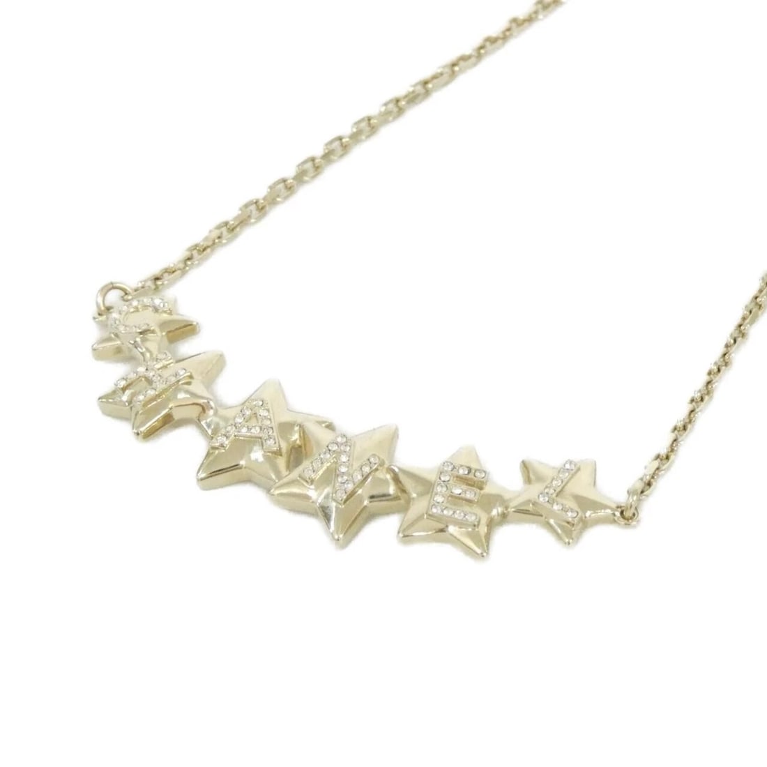 CHANEL NECKLACE: Chanel Necklace Brand: CHANEL Type/Style: Chanel Necklace Material: None, Color: CRYSTAL / GOLD Metal Size: Length: 36-43cm cm Motif width x height: 6cm cm x 1.8cm cm Accessories: None Accessories