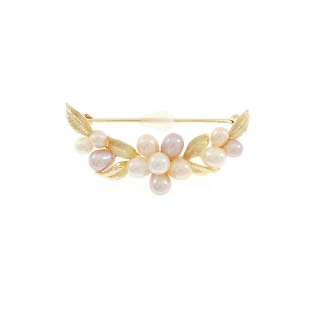 MIKIMOTO FLOWER FRESHWATER PEARL BROOCH: Mikimoto Flower Freshwater Pearl Brooch Brand: MIKIMOTO Type/Style: MIKIMOTO Pendant/Brooch Material: K18 yellow gold, Main Stone Freshwater Pearl Color: Yellow Gold Size: Actual Size Approximate