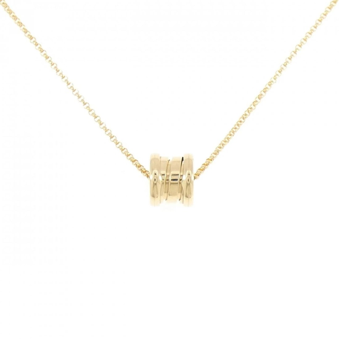 BVLGARI B.ZERO1 NECKLACE: Bvlgari B.zero1 Necklace Brand: BVLGARI Type/Style: Bulgari Necklace Material: 750 yellow gold, Color: Yellow Gold Size: lengyh38-45cmActual Size Pendant length approx. x width approx.: 9.2mmx7.2mm