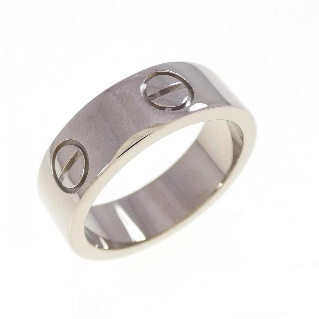 CARTIER LOVE RING: Cartier Love Ring Brand: CARTIER Type/Style: Cartier Ring Material: 750 white gold, Color: White Gold Size: US4 3/4(49) Accessories: None Accessories Notice: When purchasing pre-owned goods, please