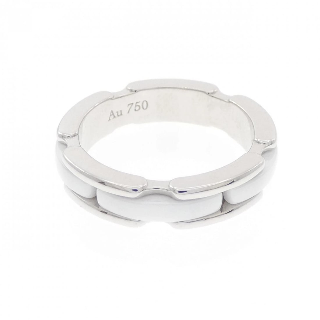 CHANEL ULTRA COLLECTION RING: Chanel Ultra Collection Ring Brand: CHANEL Type/Style: Chanel Ring Material: 750 white gold/ceramic, Color: White Gold Size: US4(47) Accessories: None Accessories Notice: When purchasing p