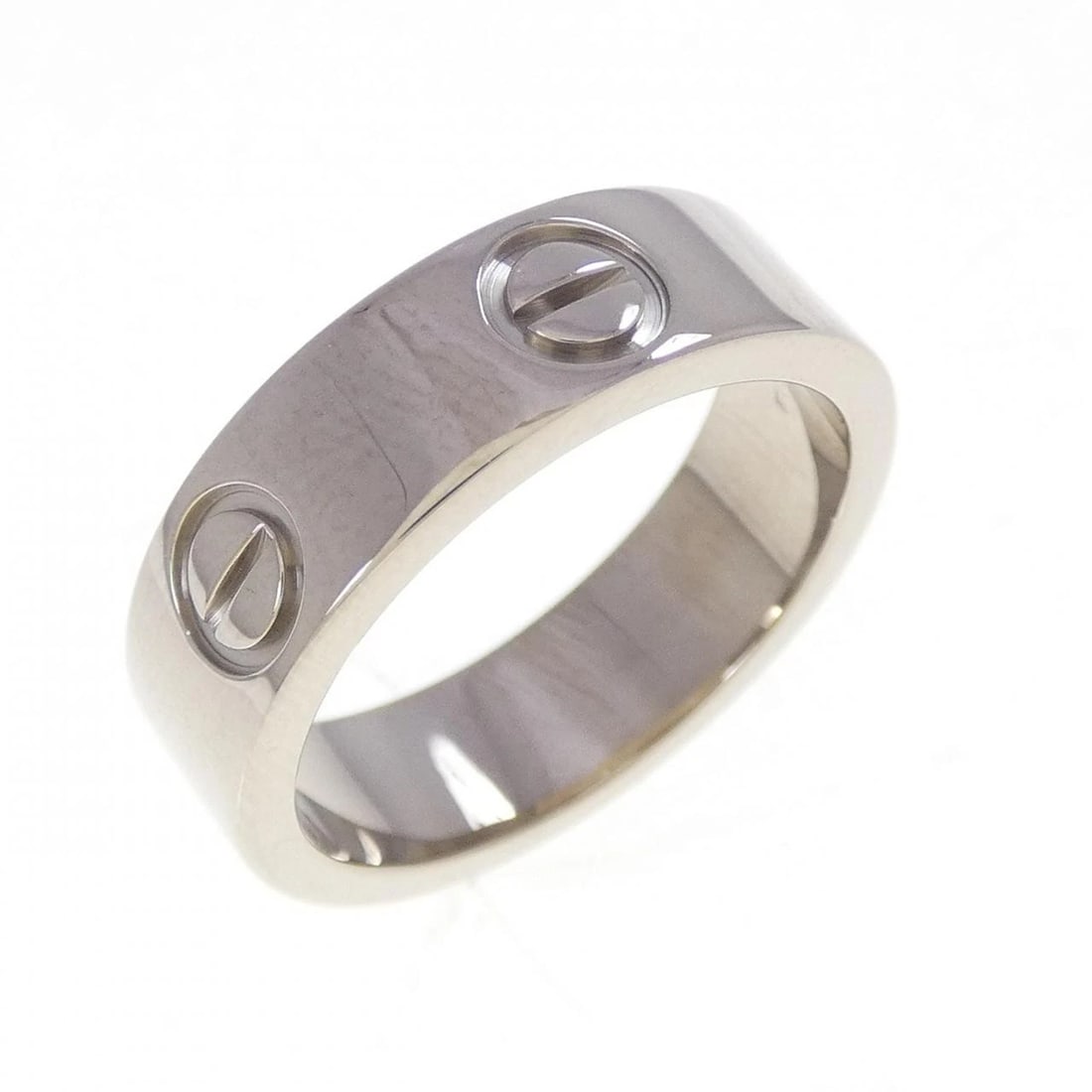 CARTIER LOVE RING: Cartier Love Ring Brand: CARTIER Type/Style: Cartier Ring Material: 750 white gold, Color: White Gold Size: US6(52) Accessories: None Accessories Notice: When purchasing pre-owned goods, please refer