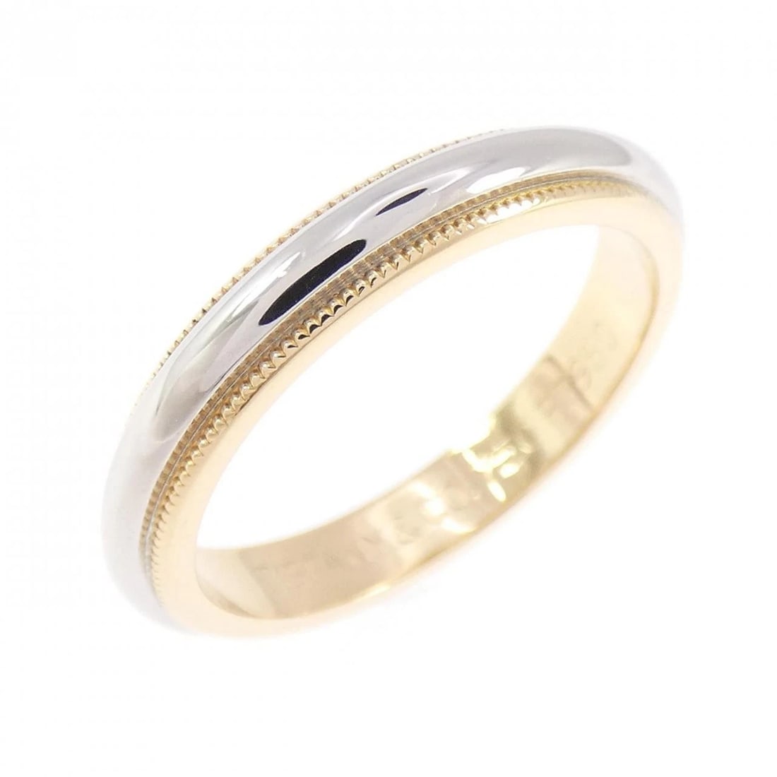 TIFFANY & CO. MILGRAIN RING: TIFFANY & Co. Milgrain Ring Brand: TIFFANY&Co. Type/Style: TIFFANY & Co. Ring Material: Platinum950, Color: Silver Size: US6 1/4 Accessories: None Accessories Notice: When purchasing pre-owned goods,