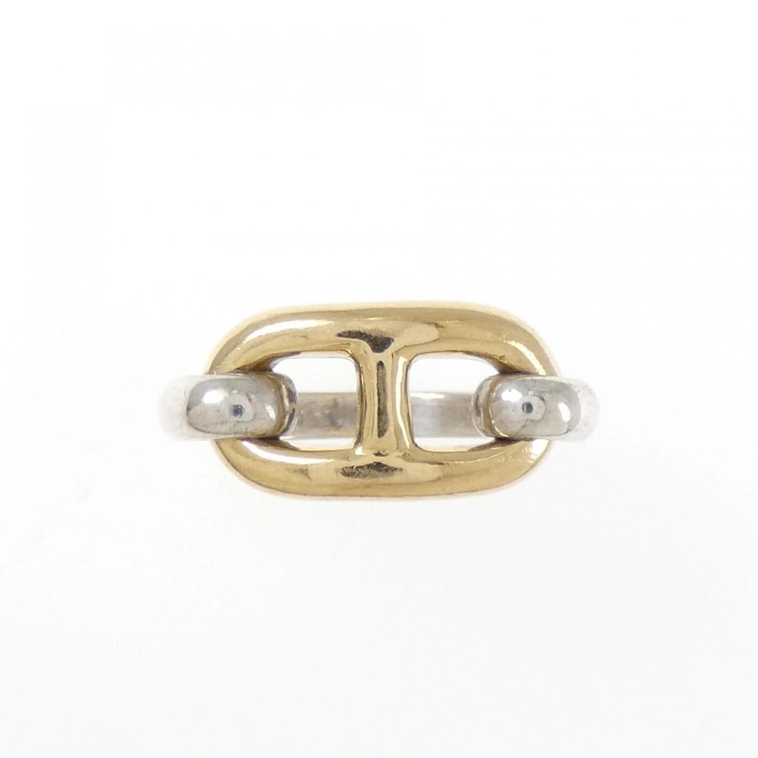 HERMES CHAINE D'ANCRE RING: Hermes Chaine d'Ancre Ring Brand: HERMES Type/Style: Hermes Ring Material: Hall mark, Color: None Size: US5 3/4(51) Accessories: None Accessories Notice: When purchasing pre-owned goods, p