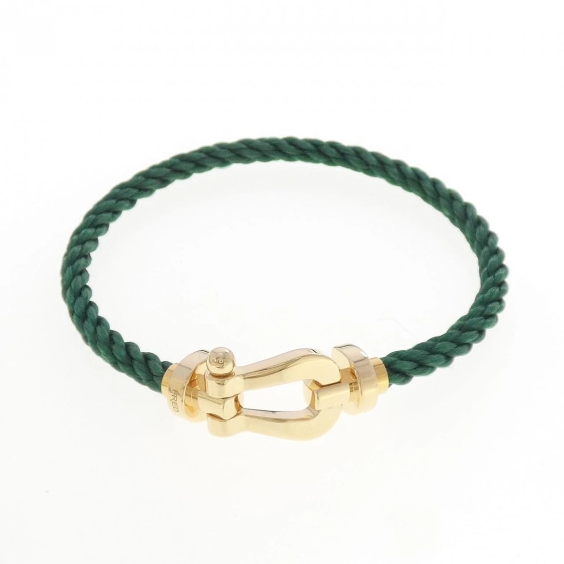 FRED FORCE BRACELET: Fred Force Bracelet Brand: FRED Type/Style: Fred Bracelet Material: 750 Yellow Gold/Stainless Steel, Color: YG,Silver Size: length20cmActual Size Max width approx: 13.8mm Accessories: None