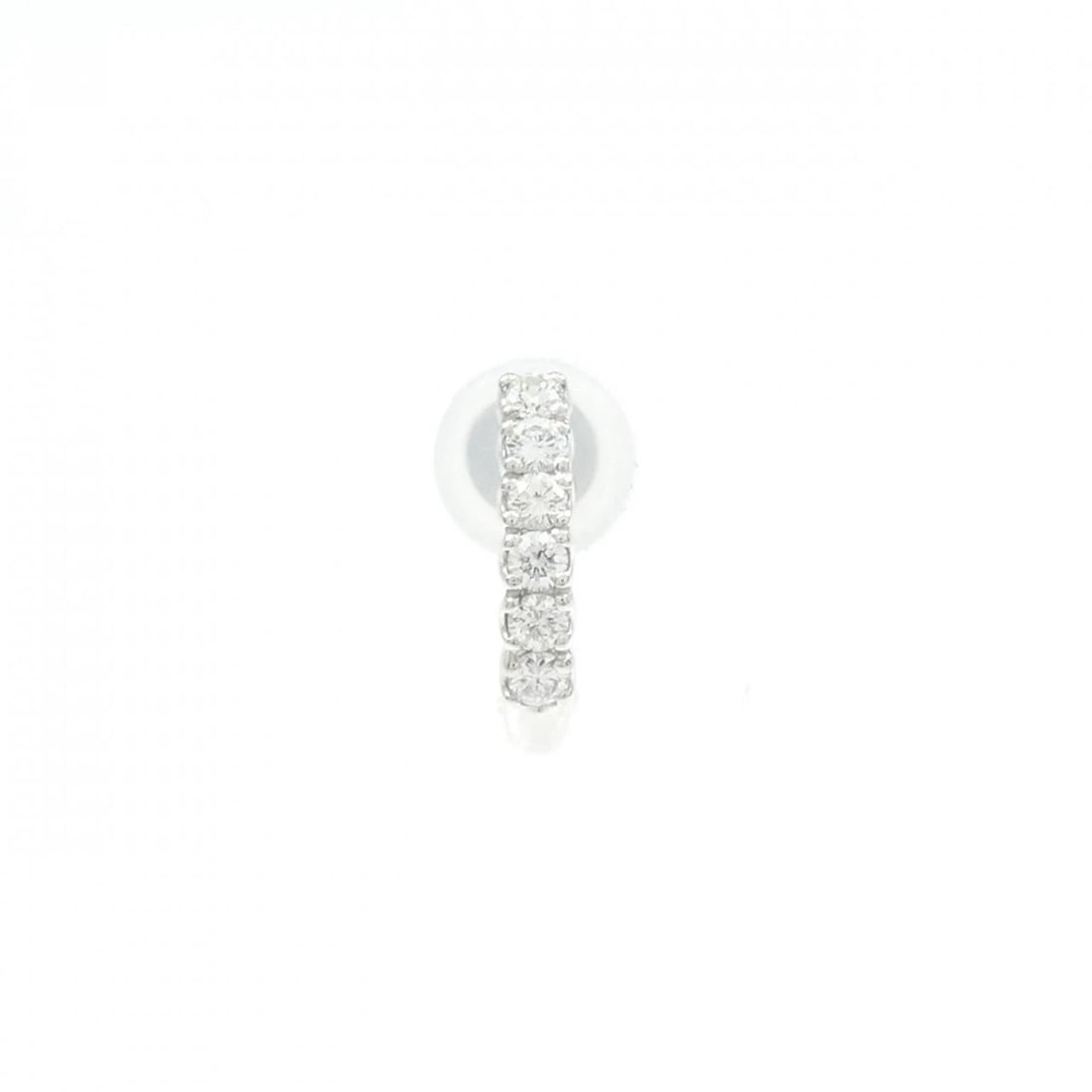 TASAKI DIAMOND EARRING (SINGLE EARRING): TASAKI Diamond Earring (Single Earring) Brand: TASAKI Type/Style: Tasaki Pierce/Earring Material: Platinum900, Main Stone Natural Color: Silver Size: Actual Size Approximate dimensions (height x