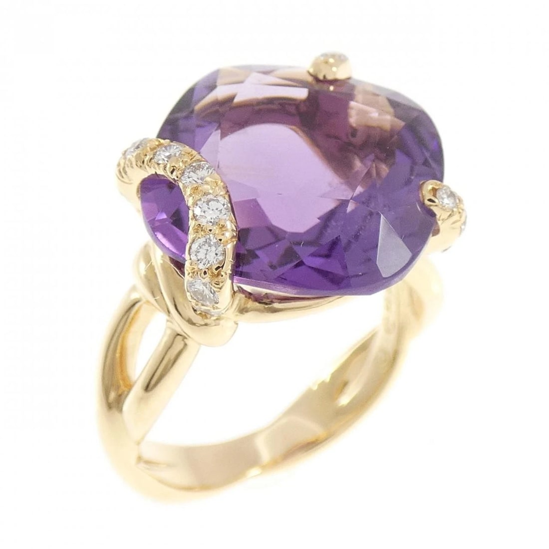 CHANEL AMETHYST RING: Chanel Amethyst Ring Brand: CHANEL Type/Style: Chanel Ring Material: 750 yellow gold, Main Stone Amethyst Color: Yellow Gold Size: US5 1/4 Accessories: None Accessories Notice: When purcha