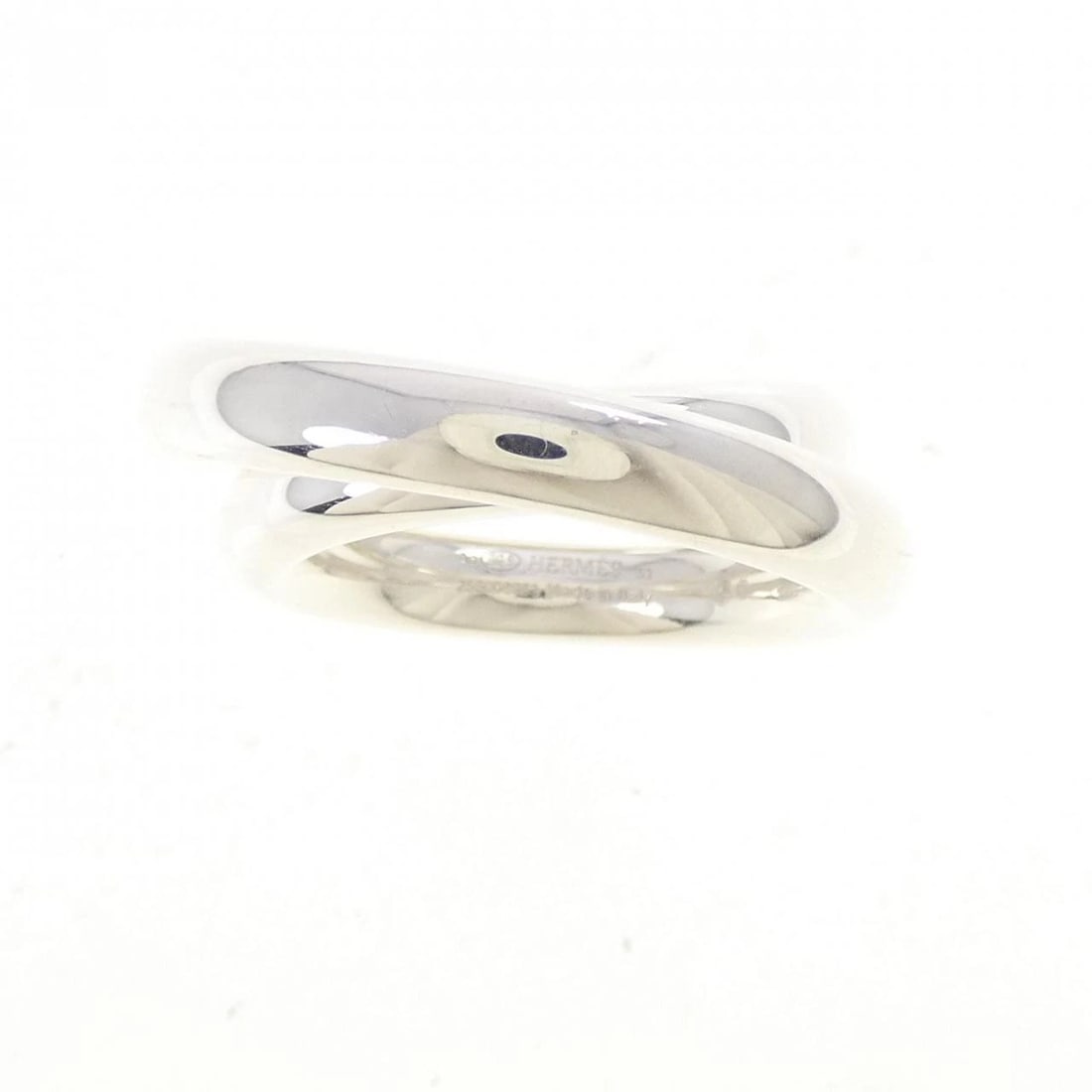 HERMES VERTIGE RING: Hermes Vertige Ring Brand: HERMES Type/Style: Hermes Ring Material: 925Silver, Color: Silver Size: US6 1/4(53) Accessories: None Accessories Notice: When purchasing pre-owned goods, please refer to