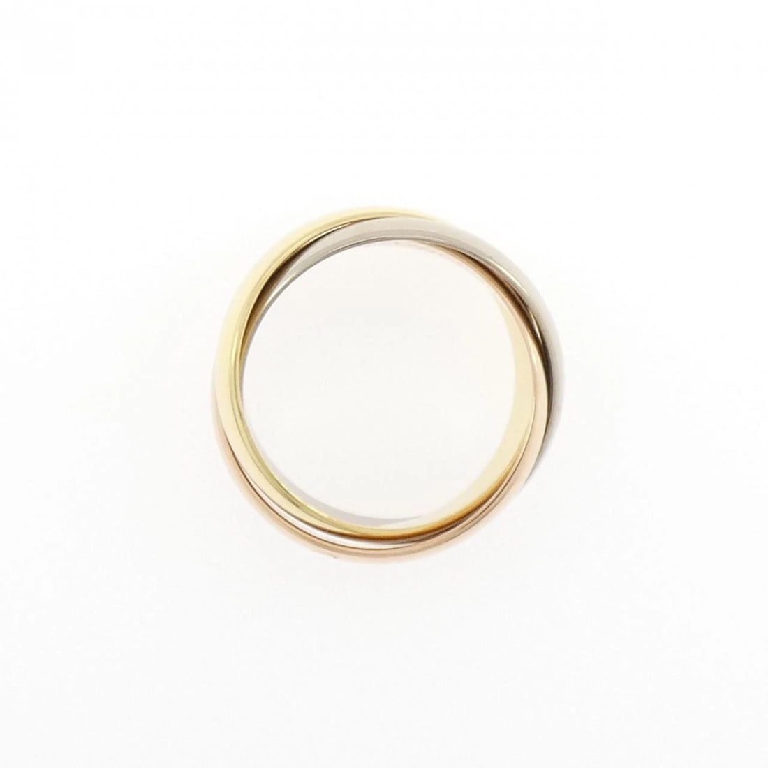CARTIER TRINITY RING: Cartier Trinity ring Brand: CARTIER Type/Style: Cartier Ring Material: 750 Yellow Gold/750 White Gold/750 Pink Gold, Color: YG,WG,PG Size: US4 3/4(48) Accessories: None Accessories Notice: When