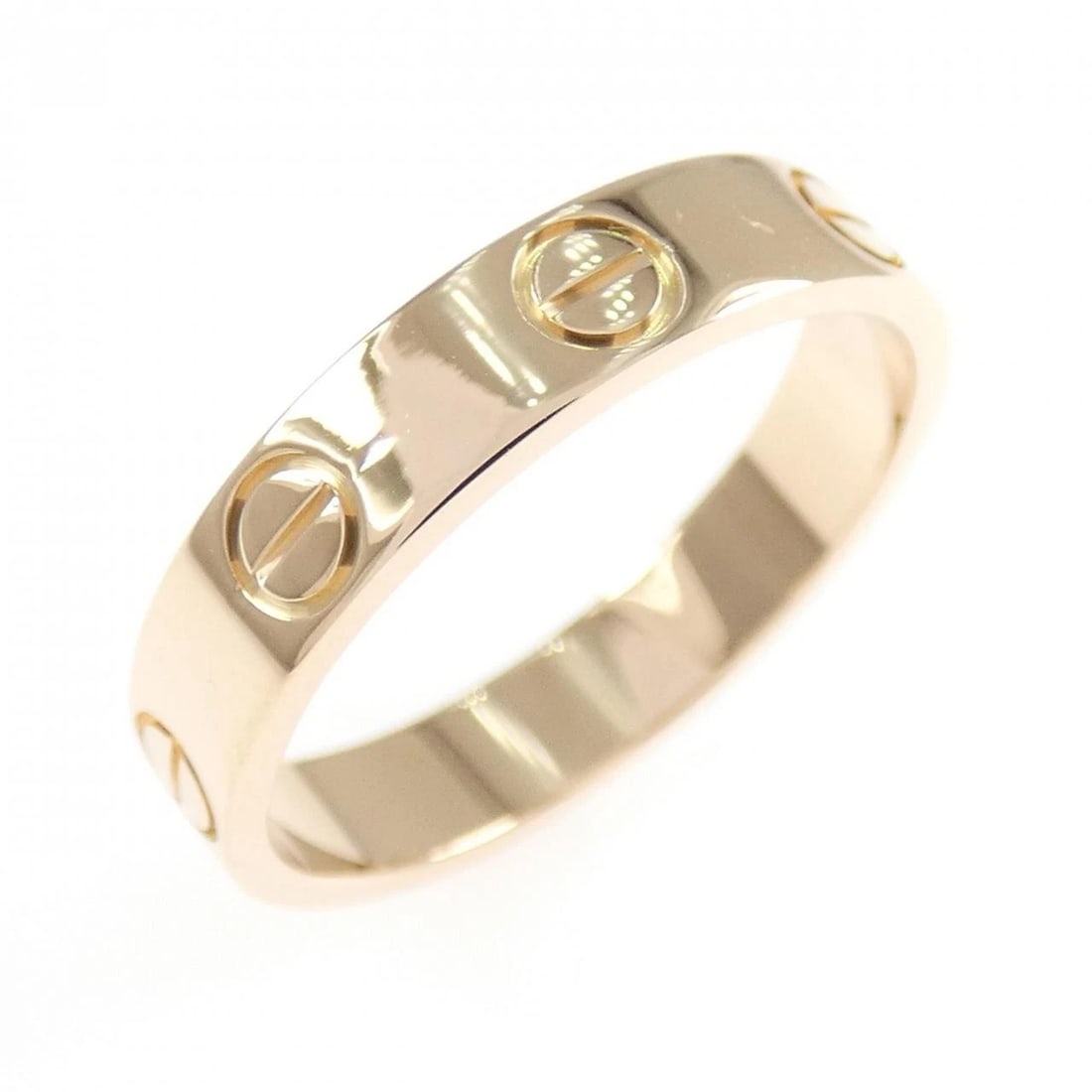 CARTIER MINI LOVE RING: Cartier Mini Love Ring Brand: CARTIER Type/Style: Cartier Ring Material: 750 Pink Gold, Color: Pink Gold Size: US5 1/4(50) Accessories: None Accessories Notice: When purchasing pre-owned goods,