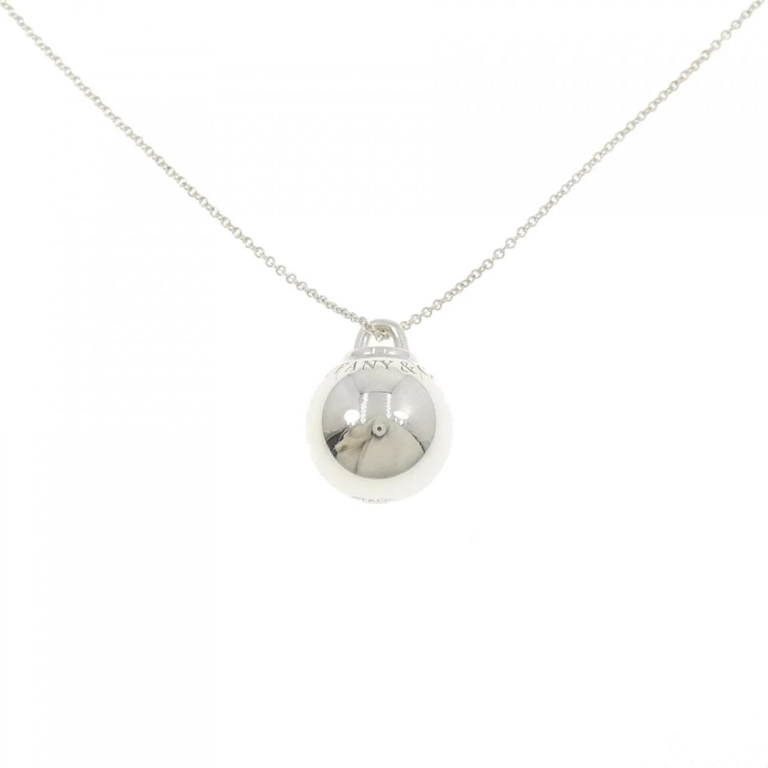 TIFFANY&CO. BALL NECKLACE: TIFFANY&Co. Ball Necklace Brand: TIFFANY&Co. Type/Style: TIFFANY&Co. Necklace Material: 925Silver, Color: Silver Size: length 71-82cm Actual Size Pendant length approx. x width approx.: 23.7mmx18.6mm