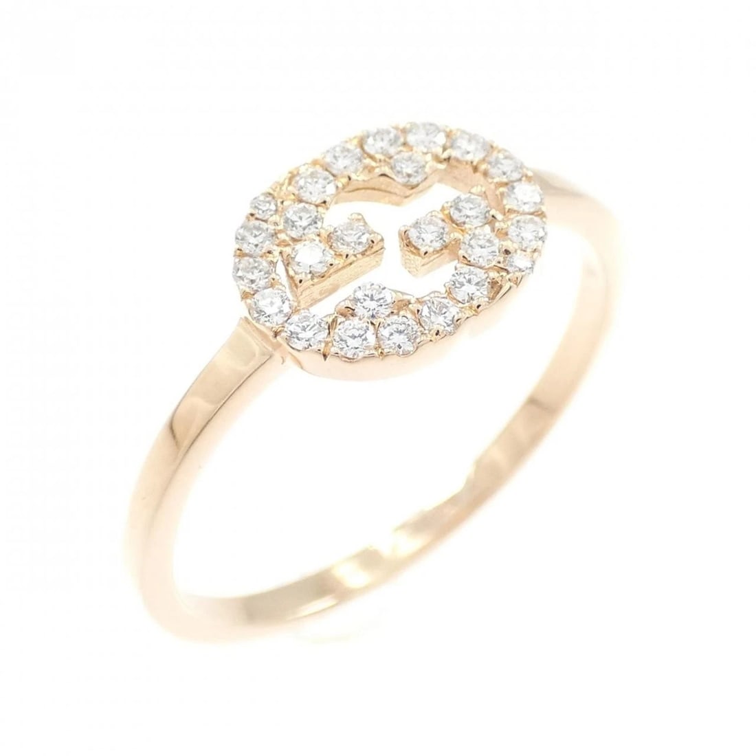 GUCCI DIAMOND RING: Gucci Diamond Ring Brand: GUCCI Type/Style: Gucci Ring Material: 750 Pink Gold, Main Stone Natural Color: Pink Gold Size: US5 1/4(10) Accessories: None Accessories Notice: When purchasing pre-owned