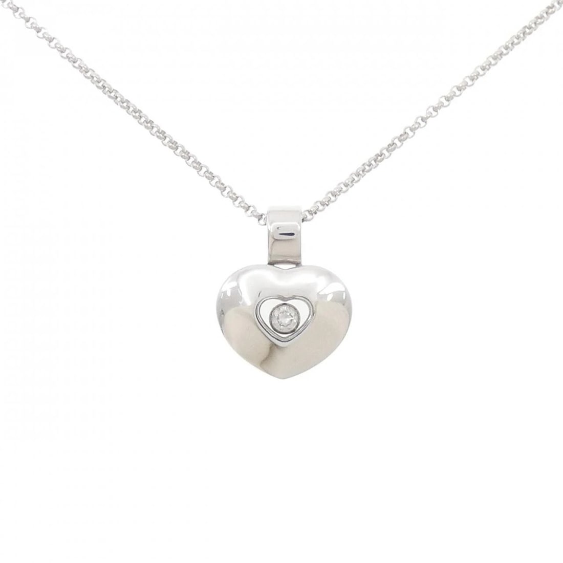CHOPARD DIAMOND NECKLACE: Chopard Diamond Necklace Brand: Chopard Type/Style: Chopard Necklace Material: 750 white gold, Main Stone Natural Color: White Gold Size: length 40?43cm Actual Size Pendant length approx. x width