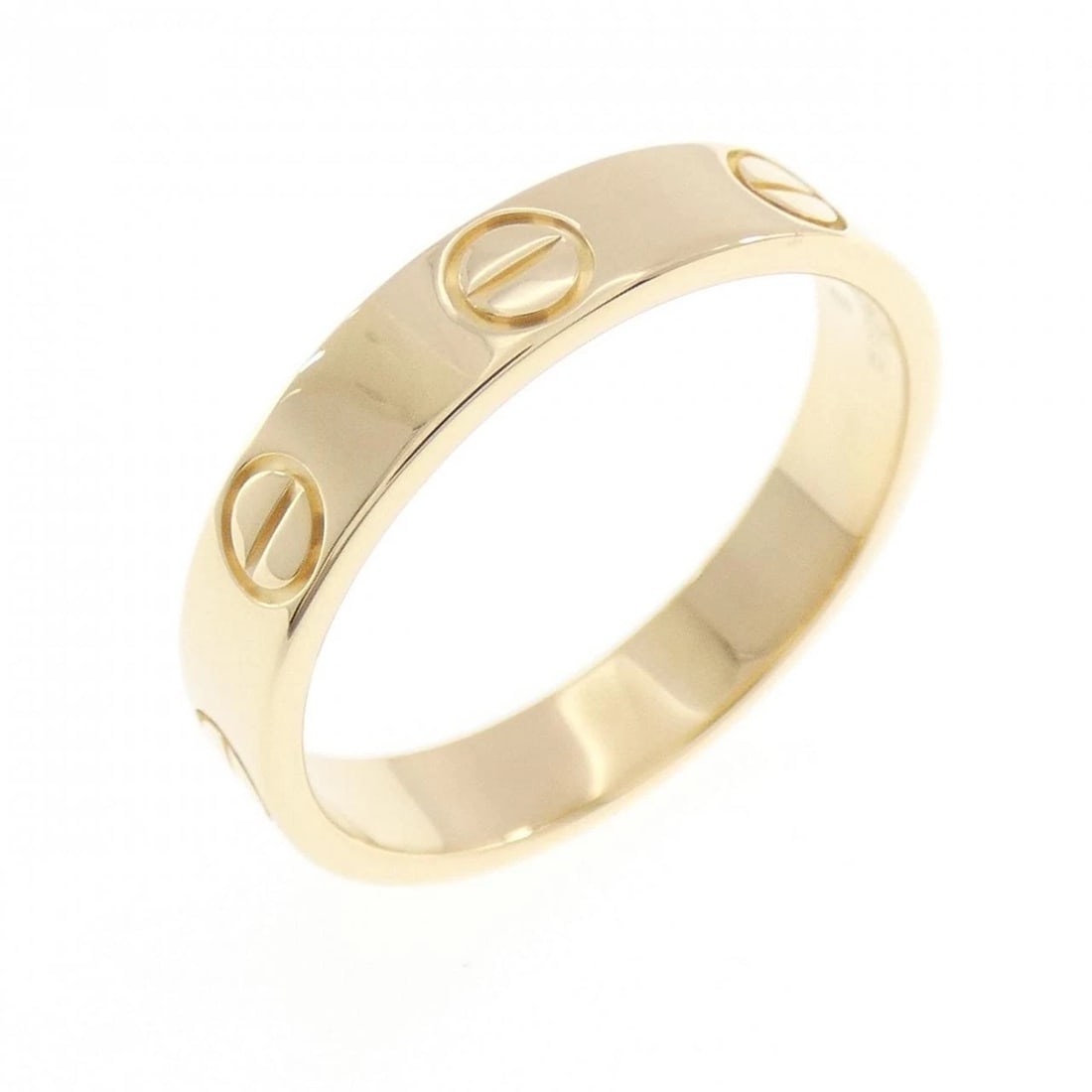 CARTIER MINI LOVE RING: Cartier Mini Love Ring Brand: CARTIER Type/Style: Cartier Ring Material: 750 yellow gold, Color: Yellow Gold Size: US5 1/4(50) Accessories: None Accessories Notice: When purchasing pre-owned goods,
