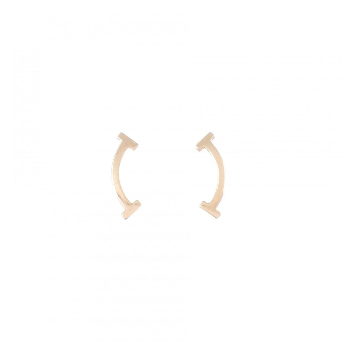 TIFFANY&CO. T SMILE PIERCE: TIFFANY&Co. T Smile Pierce Brand: TIFFANY&Co. Type/Style: TIFFANY&Co. Pierce/Earring Material: 750 Pink Gold, Color: Pink Gold Size: Actual Size Approx. height x width: 13.2mm x 4.4mm Accessories: