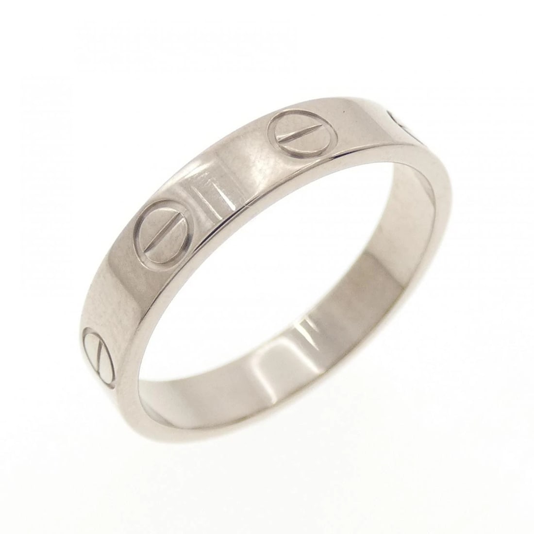 CARTIER MINI LOVE RING: Cartier Mini Love Ring Brand: CARTIER Type/Style: Cartier Ring Material: 750 white gold, Color: White Gold Size: US5 3/4(51) Accessories: None Accessories Notice: When purchasing pre-owned goods,