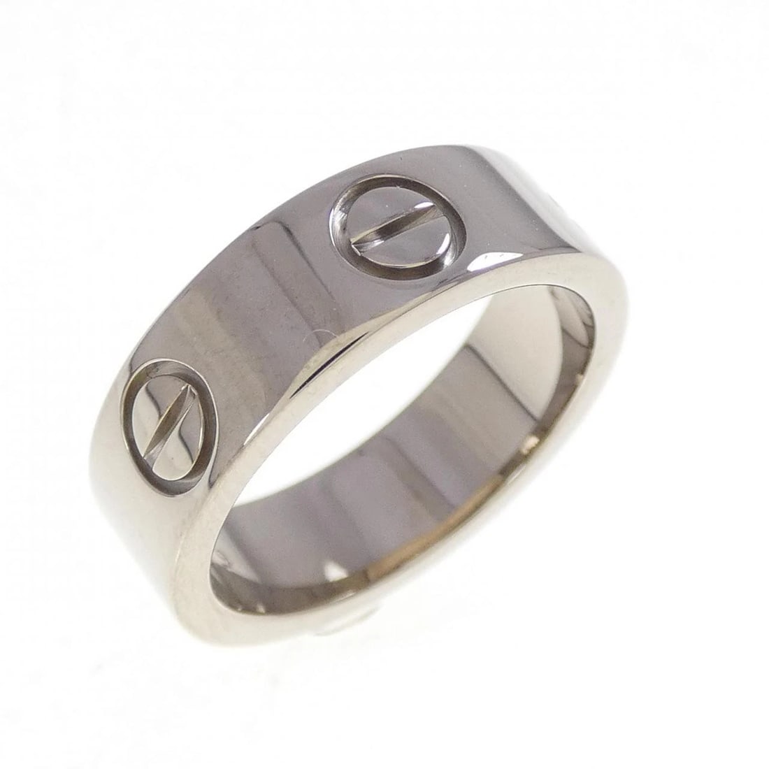 CARTIER LOVE RING: Cartier Love Ring Brand: CARTIER Type/Style: Cartier ring Material: 750 white gold, Color: White Gold Size: US5.25(49) Accessories: None Accessories Notice: When purchasing pre-owned goods, please