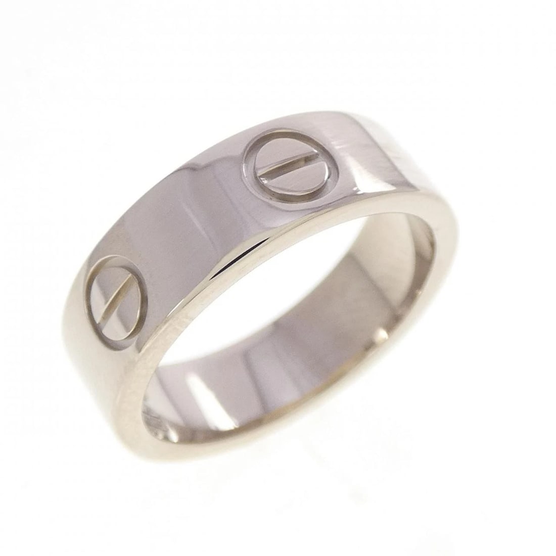 CARTIER LOVE RING: Cartier Love Ring Brand: CARTIER Type/Style: Cartier Ring Material: 750 white gold, Color: White Gold Size: US5 1/4(50) Accessories: None Accessories Notice: When purchasing pre-owned goods, please