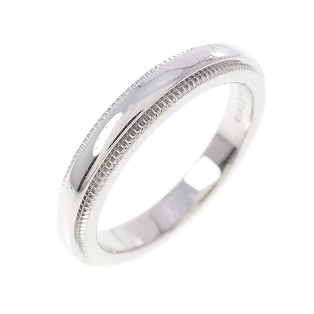 TIFFANY & CO. MILGRAIN RING: TIFFANY & Co. Milgrain Ring Brand: TIFFANY&Co. Type/Style: TIFFANY & Co. Ring Material: Platinum950, Color: Silver Size: US3 3/4 Accessories: None Accessories Notice: When purchasing pre-owned goods,