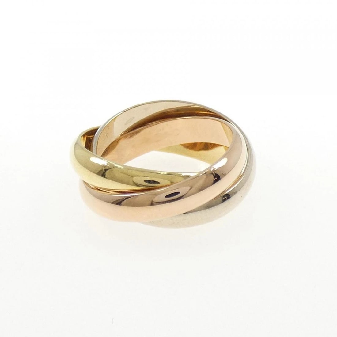 CARTIER TRINITY RING: Cartier Trinity ring Brand: CARTIER Type/Style: Cartier Ring Material: 750 Yellow Gold/750 White Gold/750 Pink Gold, Color: YG,WG,PG Size: US6 1/4(52) Accessories: None Accessories Notice: When