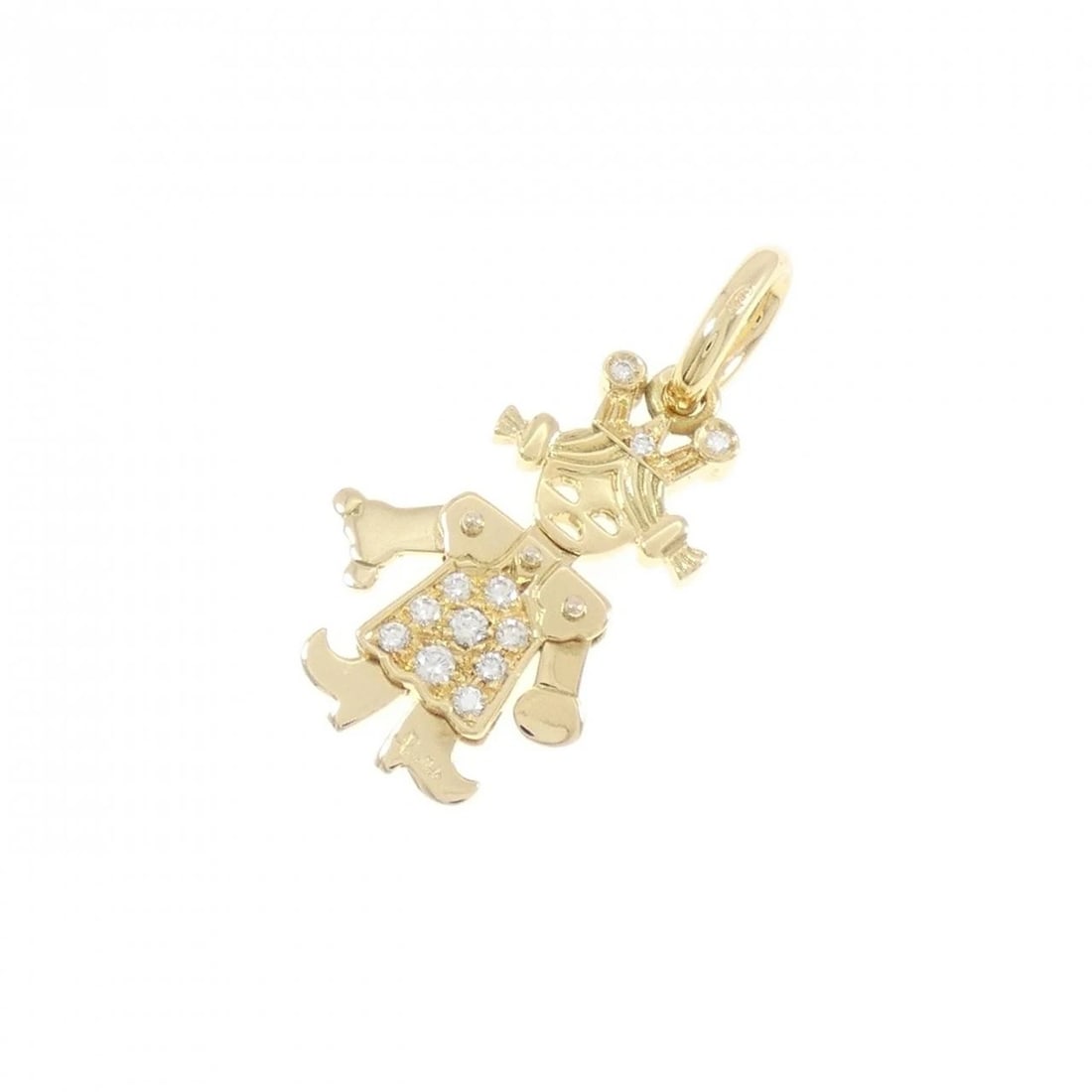 POMELLATO QUEEN PENDANT: Pomellato Queen Pendant Brand: Pomellato Type/Style: Pomellato Pendant/Brooch Material: 750 yellow gold/750 white gold, Main Stone Natural Color: YG,WG Size: Actual Size Approximate dimensions