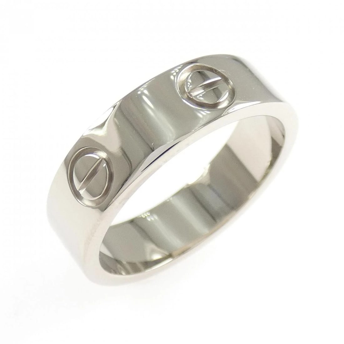CARTIER LOVE RING: Cartier Love Ring Brand: CARTIER Type/Style: Cartier Ring Material: 750 white gold, Color: White Gold Size: US7 1/2(56) Accessories: None Accessories Notice: When purchasing pre-owned good