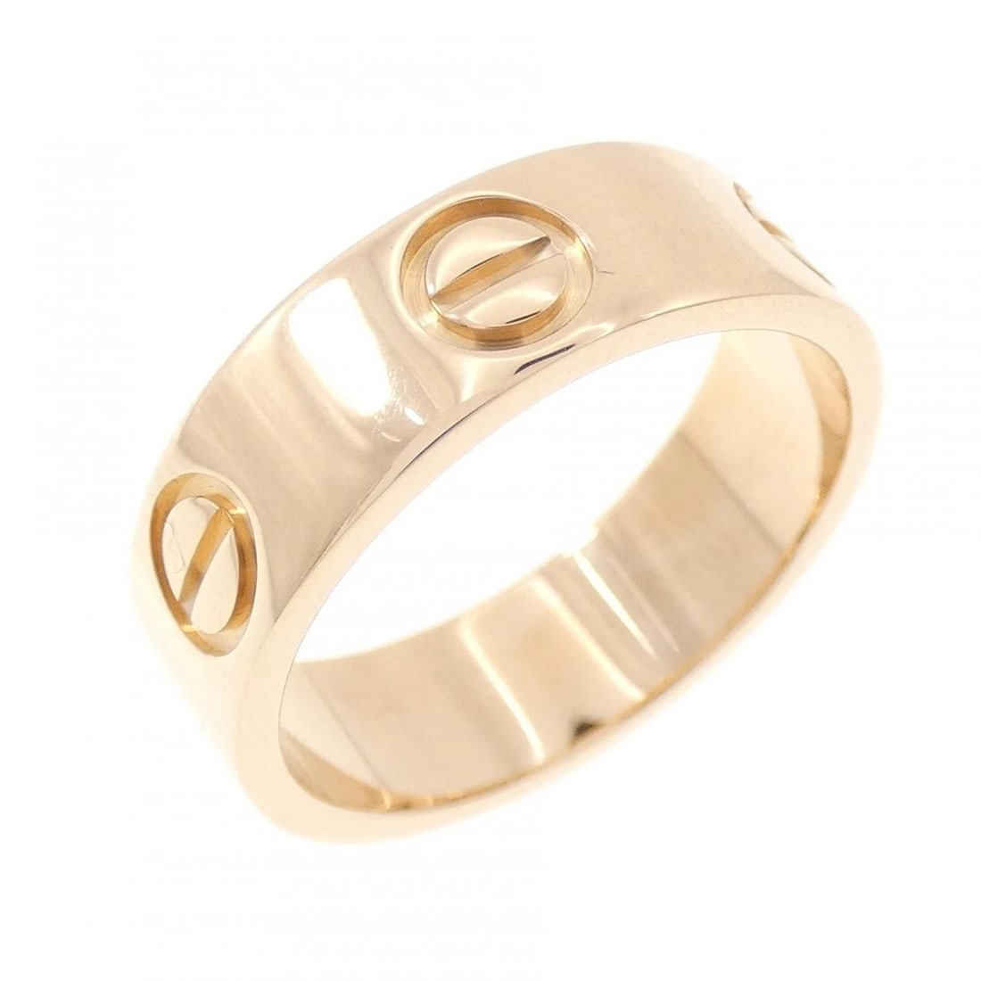CARTIER LOVE RING: Cartier Love Ring Brand: CARTIER Type/Style: Cartier Ring Material: 750 Pink Gold, Color: Pink Gold Size: US5(49) Accessories: None Accessories Notice: When purchasing pre-owned goods, please refer
