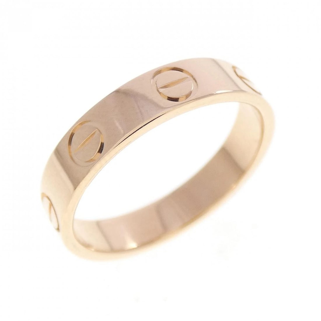CARTIER MINI LOVE RING: Cartier Mini Love Ring Brand: CARTIER Type/Style: Cartier Ring Material: 750 Pink Gold, Color: Pink Gold Size: US4 1/2(48) Accessories: None Accessories Notice: When purchasing pre-owned g