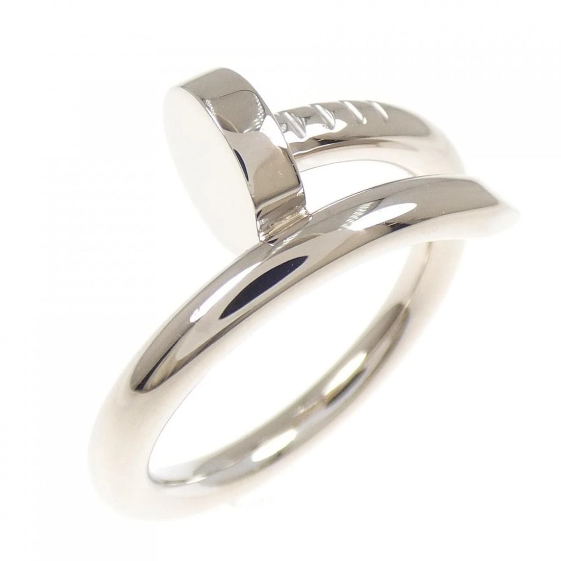 CARTIER JUSTE UN CLOU RING: Cartier Juste un Clou Ring Brand: CARTIER Type/Style: Cartier Ring Material: 750 white gold, Color: White Gold Size: US6 1/4(52) Accessories: None Accessories Notice: When purchasing pre-owned goods,
