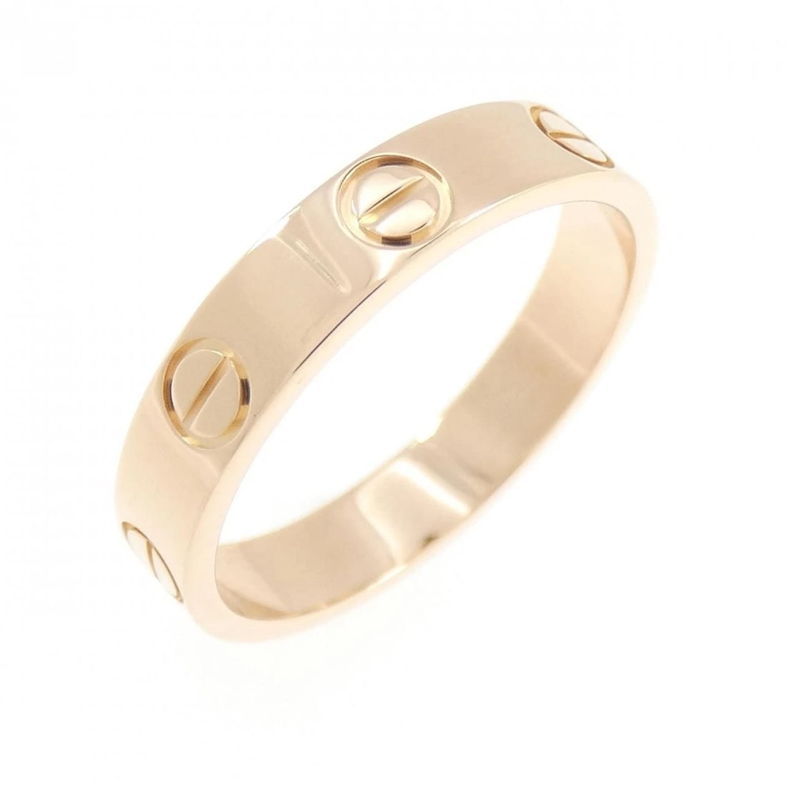 CARTIER MINI LOVE RING: Cartier Mini Love Ring Brand: CARTIER Type/Style: Cartier Ring Material: 750 Pink Gold, Color: Pink Gold Size: US5 3/4(51) Accessories: None Accessories Notice: When purchasing pre-owned goods,