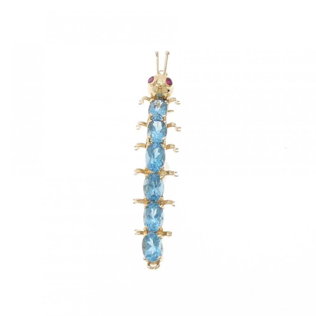 PONTE VECCHIO BLUE TOPAZ BROOCH: Ponte Vecchio Blue Topaz Brooch Brand: Ponte Vecchio Type/Style: Ponte Vecchio Pendant/Brooch Material: 18k yellow gold, Main Stone Blue Topaz Color: Yellow Gold Size: Actual Size Approximate dimensio