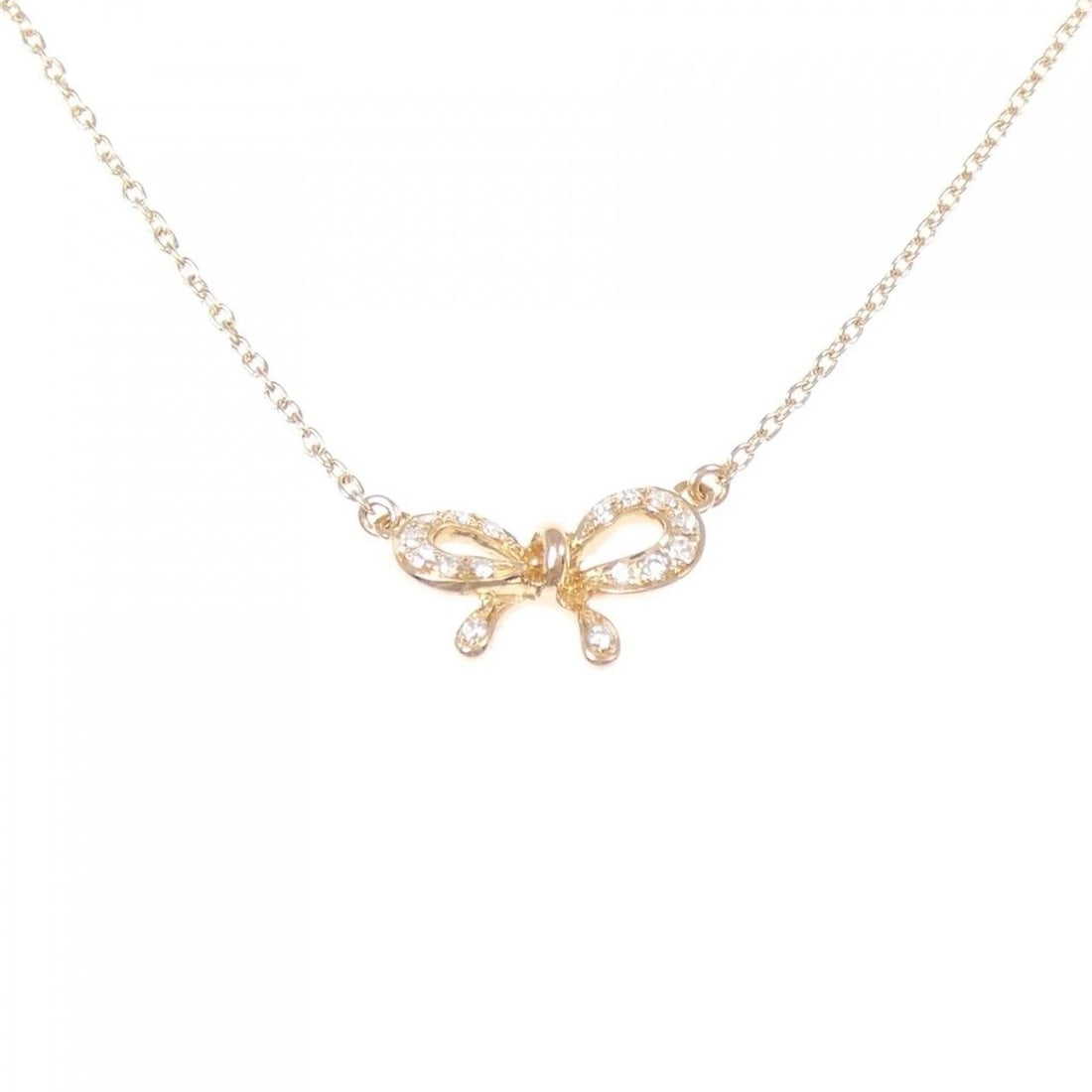 PONTE VECCHIO RIBBON DIAMOND NECKLACE: Ponte Vecchio Ribbon Diamond Necklace Brand: Ponte Vecchio Type/Style: Ponte Vecchio Necklace Material: 18K pink gold/18K pink gold, Main Stone Natural Color: Pink Gold Size: length37?41cmActual Size